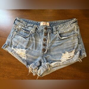Denim Distressed Women's Shorts- We the Free